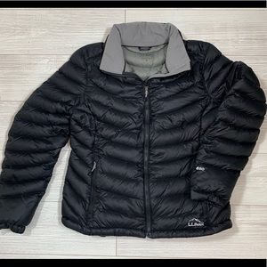 L.L. Bean 850 Ultralight Down Puffer Black Jacket